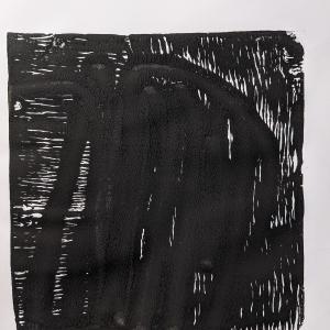 Spoon III, paint on paper