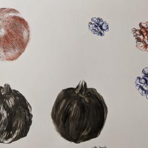 Pomegranates and walnuts